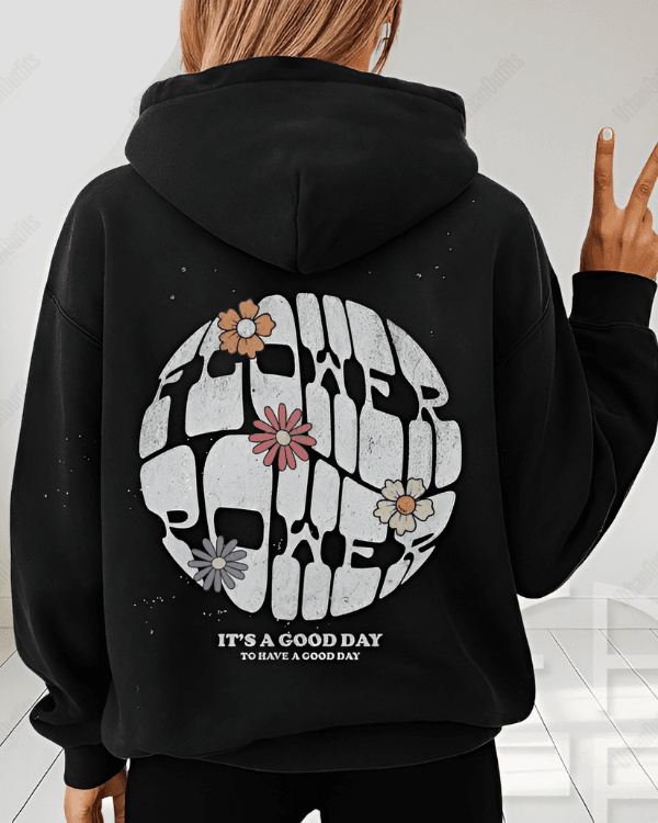 UrbanOutfits Women Oversized Hoodie Black / Cotton-Fleece / S It's A good day - Women Oversized Hoodie