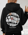 UrbanOutfits Women Oversized Hoodie Black / Cotton-Fleece / S It's A good day - Women Oversized Hoodie