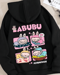 UrbanOutfits Women Oversized Hoodie Black / Cotton-Fleece / S LABUBU - Women Oversized Hoodie