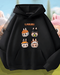 UrbanOutfits Women Oversized Hoodie Black / Cotton-Fleece / S LABUBU - Women Oversized Hoodie