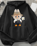 UrbanOutfits Women Oversized Hoodie Black / Cotton-Fleece / S LABUBU - Women Oversized Hoodie