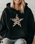 UrbanOutfits Women Oversized Hoodie Black / Cotton-Fleece / S Leopard Star - Women Oversized Hoodie