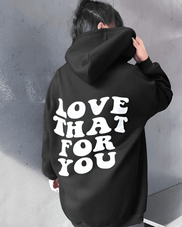 UrbanOutfits Women Oversized Hoodie Black / Cotton-Fleece / S LOVE THAT FOR YOU - Women Oversized Hoodie
