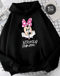 UrbanOutfits Women Oversized Hoodie Black / Cotton-Fleece / S Mickey Mouse - Women Oversized Hoodie