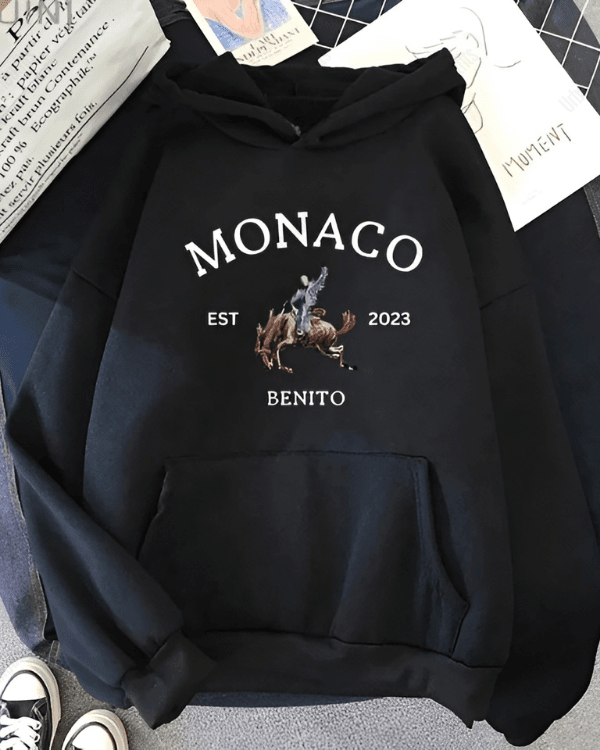 UrbanOutfits Women Oversized Hoodie Black / Cotton-Fleece / S Monaco - Women Oversized Hoodie