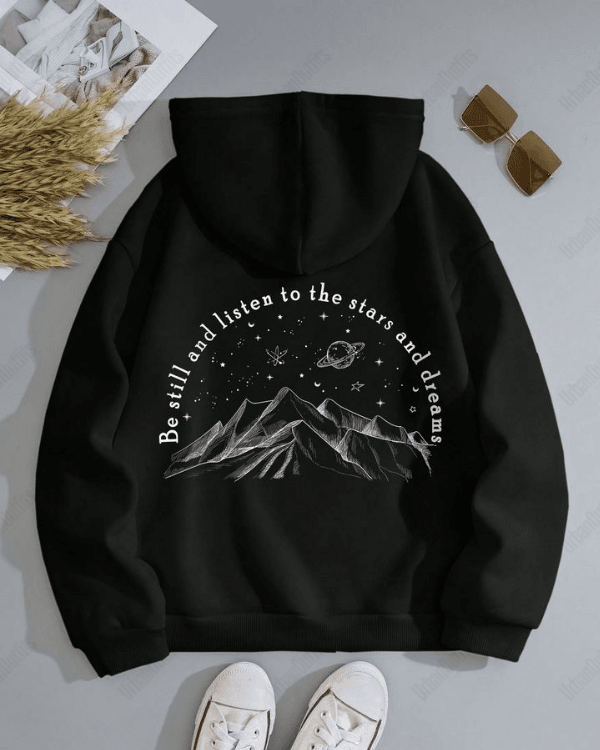 UrbanOutfits Women Oversized Hoodie Black / Cotton-Fleece / S Mountain - Women Oversized Hoodie