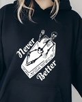 UrbanOutfits Women Oversized Hoodie Black / Cotton-Fleece / S Never Better - Women Oversized Hoodie