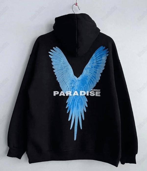 UrbanOutfits Women Oversized Hoodie Black / Cotton-Fleece / S 'PARADISE' Oversized Hoodie