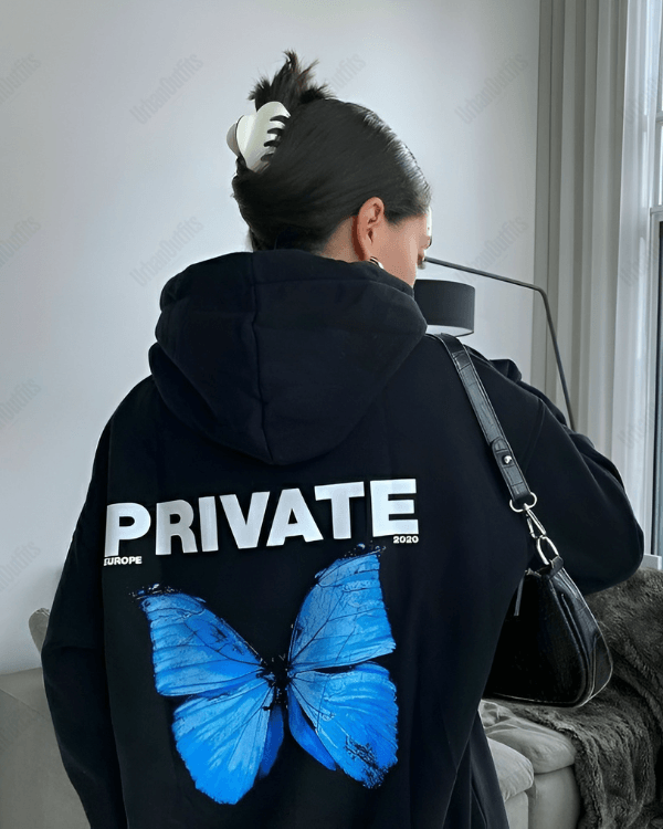 UrbanOutfits Women Oversized Hoodie Black / Cotton-Fleece / S Private - Women Oversized Hoodie