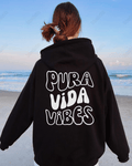 UrbanOutfits Women Oversized Hoodie Black / Cotton-Fleece / S Pura vida vibes - Women Oversized Hoodie