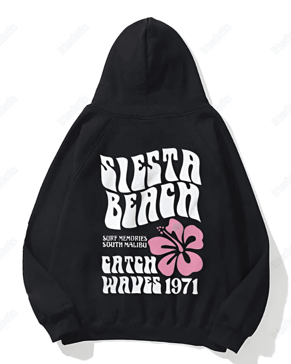 UrbanOutfits Women Oversized Hoodie Black / Cotton-Fleece / S Siesta Beach- Women Oversized Hoodie