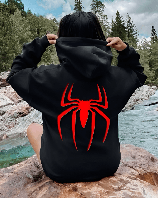 UrbanOutfits Women Oversized Hoodie Black / Cotton-Fleece / S Spider - Women Oversized Hoodie