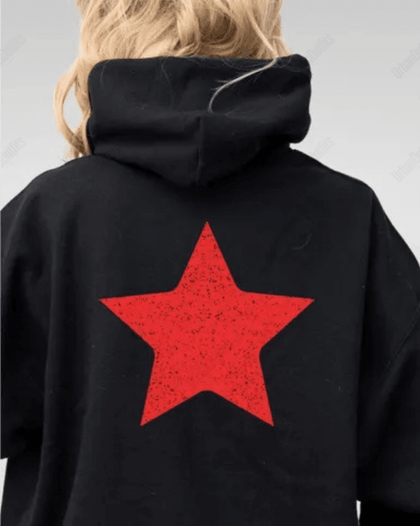 UrbanOutfits Women Oversized Hoodie Black / Cotton-Fleece / S STAR - Women Oversized Hoodie