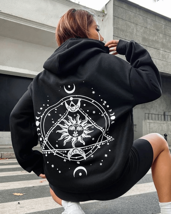 UrbanOutfits Women Oversized Hoodie Black / Cotton-Fleece / S Sun - Women Oversized Hoodie