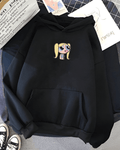 UrbanOutfits Women Oversized Hoodie Black / Cotton-Fleece / S Super Power Girl - Women Oversized Hoodie