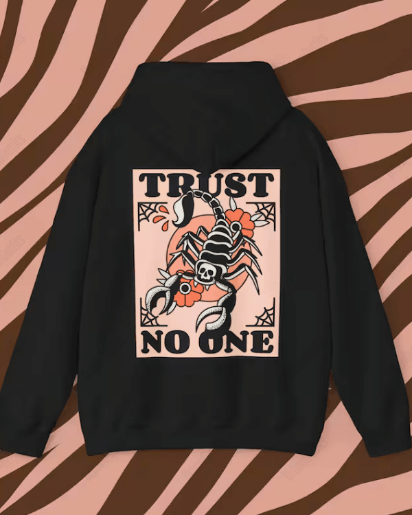 UrbanOutfits Women Oversized Hoodie Black / Cotton-Fleece / S TRUST NO ONE - Women Oversized Hoodie