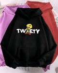 UrbanOutfits Women Oversized Hoodie Black / Cotton-Fleece / S Tweety - Women Oversized Hoodie