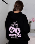 UrbanOutfits Women Oversized Hoodie Black / Cotton-Fleece / S White Fox - Women Oversized Hoodie