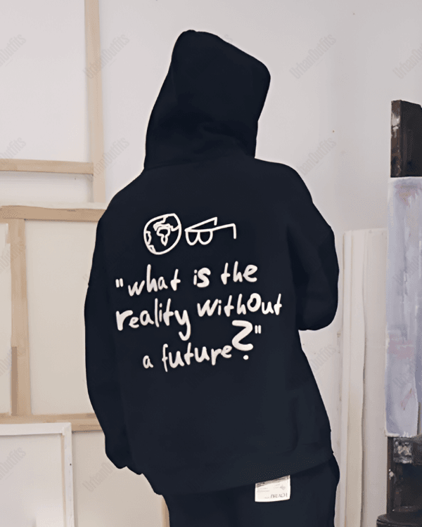 UrbanOutfits Women Oversized Hoodie Black / Cotton-Fleece / S Without a Future - Women Oversized Hoodie