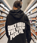 UrbanOutfits Women Oversized Hoodie Black / Cotton-Fleece / S Women Oversized Hoodie