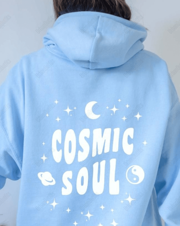 UrbanOutfits Women Oversized Hoodie Blue / Cotton-Fleece / S COSMIC SOUL - Women Oversized Hoodie