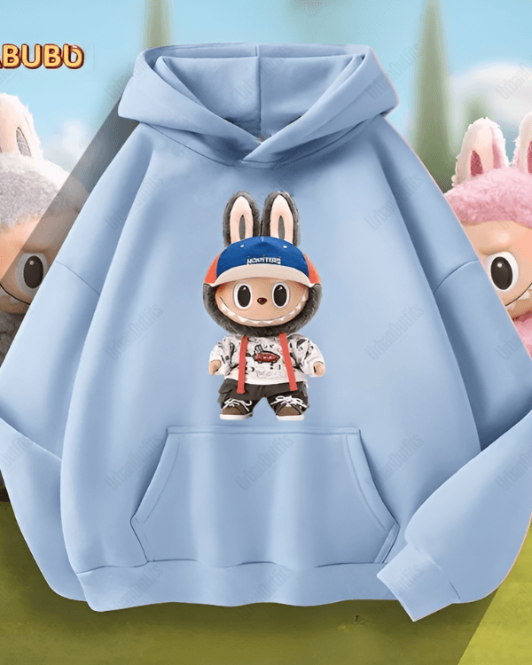 UrbanOutfits Women Oversized Hoodie Blue / Cotton-Fleece / S LABUBU - Women Oversized Hoodie