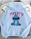 UrbanOutfits Women Oversized Hoodie Blue / Cotton-Fleece / S Stitch - Women Oversized Hoodie