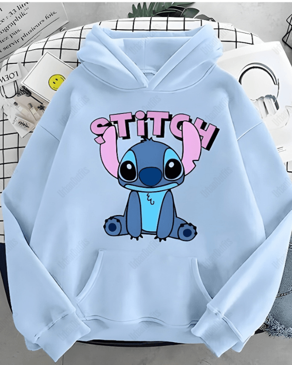 UrbanOutfits Women Oversized Hoodie Blue / Cotton-Fleece / S Stitch - Women Oversized Hoodie