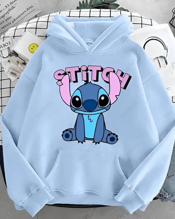 UrbanOutfits Women Oversized Hoodie Blue / Cotton-Fleece / S Stitch - Women Oversized Hoodie