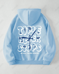 UrbanOutfits Women Oversized Hoodie Blue / Cotton-Fleece / S Time Never Stops - Women Oversized Hoodie