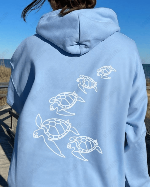 UrbanOutfits Women Oversized Hoodie Blue / Cotton-Fleece / S Turtle Surf - Women Oversized Hoodie