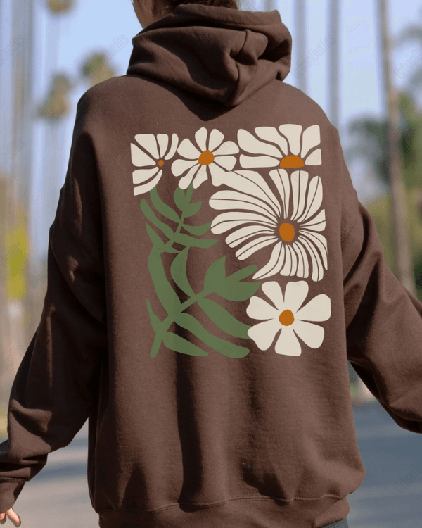 UrbanOutfits Women Oversized Hoodie Brown / Cotton-Fleece / S BohoFlower - Women Oversized Hoodie