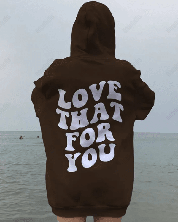 UrbanOutfits Women Oversized Hoodie Brown / Cotton-Fleece / S I'M NOT RUDE - Women Oversized Hoodie