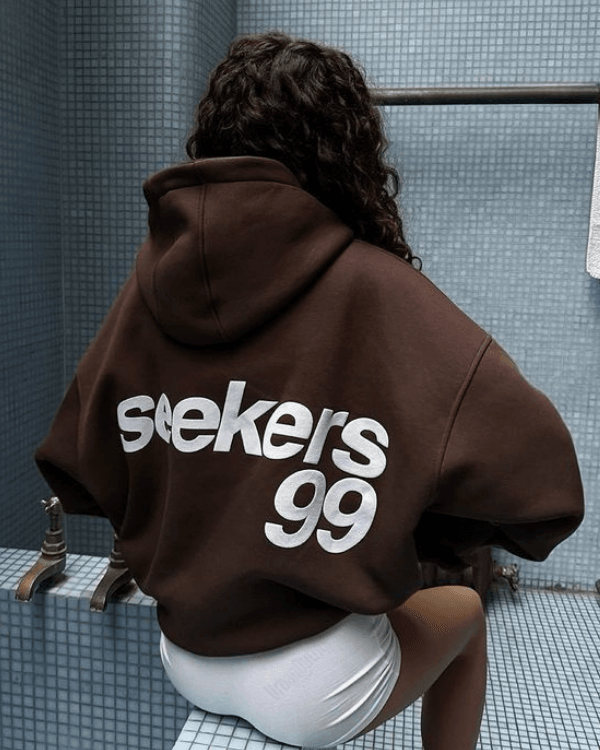 UrbanOutfits Women Oversized Hoodie Brown / Cotton-Fleece / S SEEKERS -  Women Oversized Hoodie