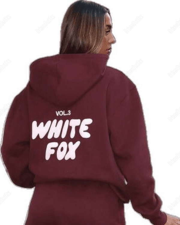 UrbanOutfits Women Oversized Hoodie burgundy / Cotton-Fleece / S White Fox - Women Oversized Hoodie