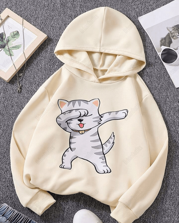 UrbanOutfits Women Oversized Hoodie creamy / Cotton-Fleece / S Cartoon - Women Oversized Hoodie