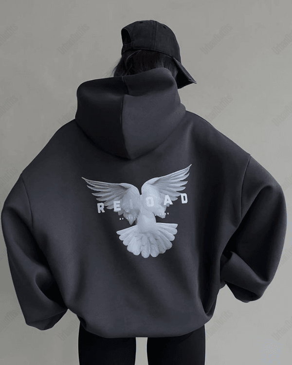 UrbanOutfits Women Oversized Hoodie Dark gray / Cotton-Fleece / S Reload - Women Oversized Hoodie