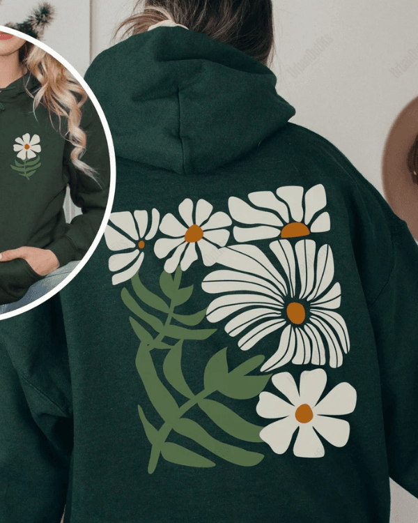 UrbanOutfits Women Oversized Hoodie Dark green / Cotton-Fleece / S BohoFlower - Women Oversized Hoodie