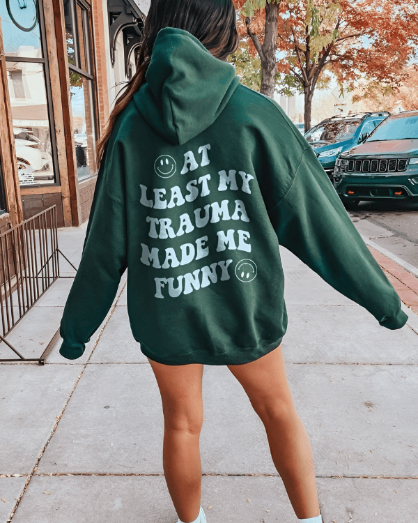 UrbanOutfits Women Oversized Hoodie Dark green / Cotton-Fleece / S My Trauma - Women Oversized Hoodie