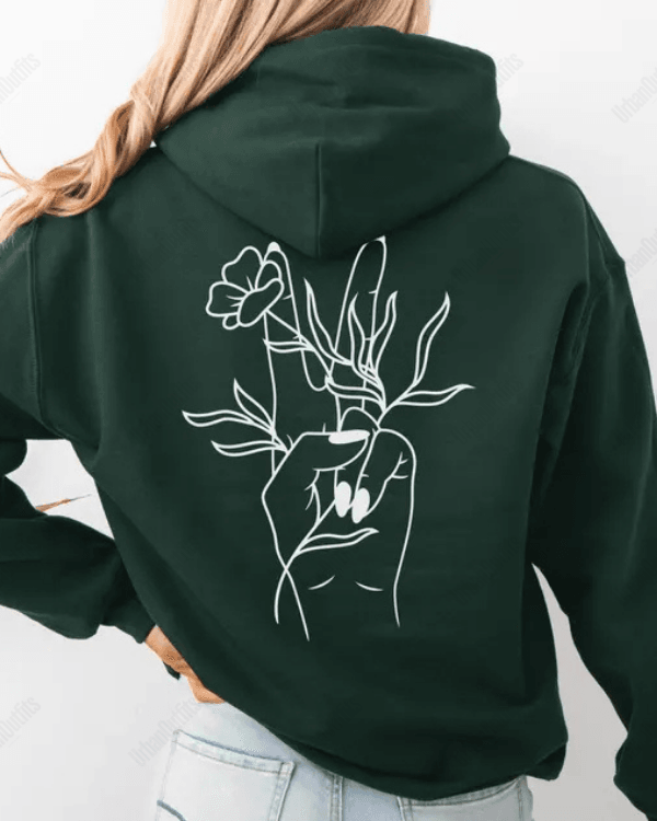 UrbanOutfits Women Oversized Hoodie Dark green / Cotton-Fleece / S Peace - Women Oversized Hoodie