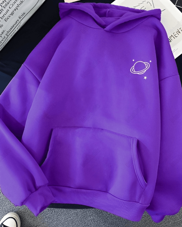 UrbanOutfits Women Oversized Hoodie dark purple / Cotton-Fleece / S Planet - Women Oversized Hoodie