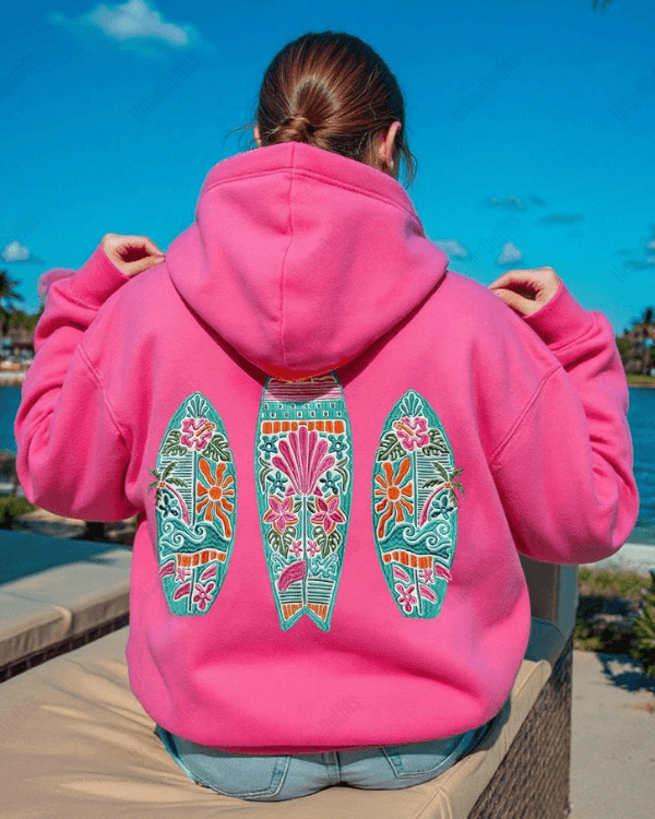 UrbanOutfits Women Oversized Hoodie Fuchsia / Cotton-Fleece / S Surf - Women Oversized Hoodie