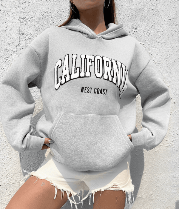UrbanOutfits Women Oversized Hoodie Gray / Cotton-Fleece / S CALIFORNIA Oversized Hoodie