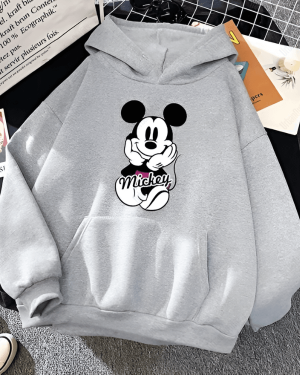 UrbanOutfits Women Oversized Hoodie Gray / Cotton-Fleece / S Mickey - Women Oversized Hoodie
