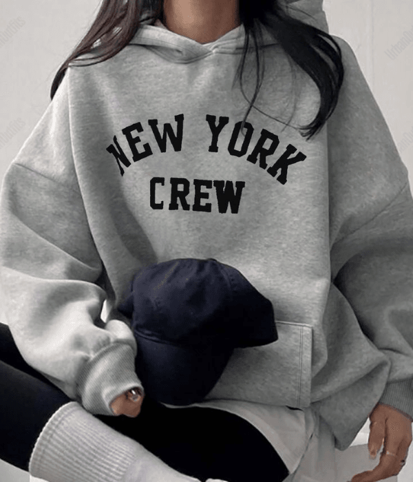 UrbanOutfits Women Oversized Hoodie Gray / Cotton-Fleece / S NEW YORK Oversized Hoodie