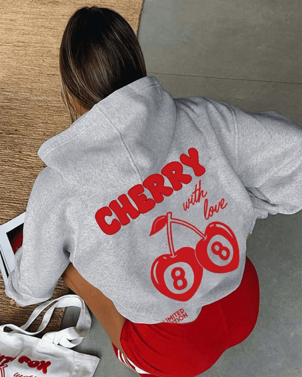 UrbanOutfits Women Oversized Hoodie light gray / Cotton-Fleece / S CHERRY - Women Oversized Hoodie