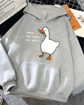 UrbanOutfits Women Oversized Hoodie light gray / Cotton-Fleece / S Duck - Women Oversized Hoodie