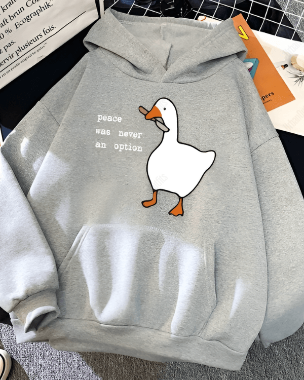 UrbanOutfits Women Oversized Hoodie light gray / Cotton-Fleece / S Duck - Women Oversized Hoodie