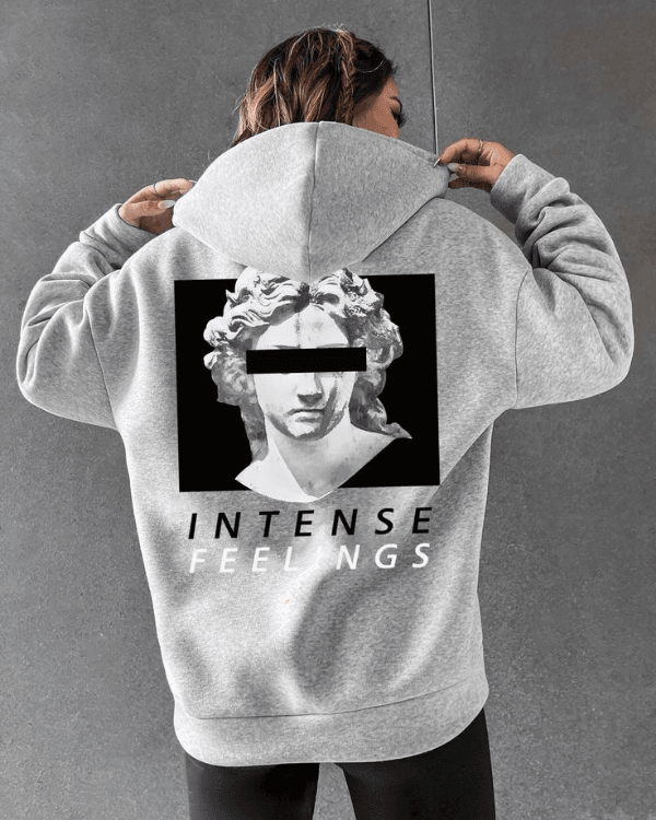 UrbanOutfits Women Oversized Hoodie Light gray / Cotton-Fleece / S Feelings - Women Oversized Hoodie