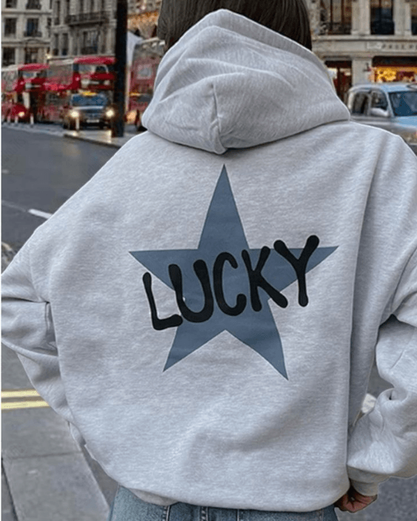 UrbanOutfits Women Oversized Hoodie light gray / Cotton-Fleece / S LUCKY- Women Oversized Hoodie